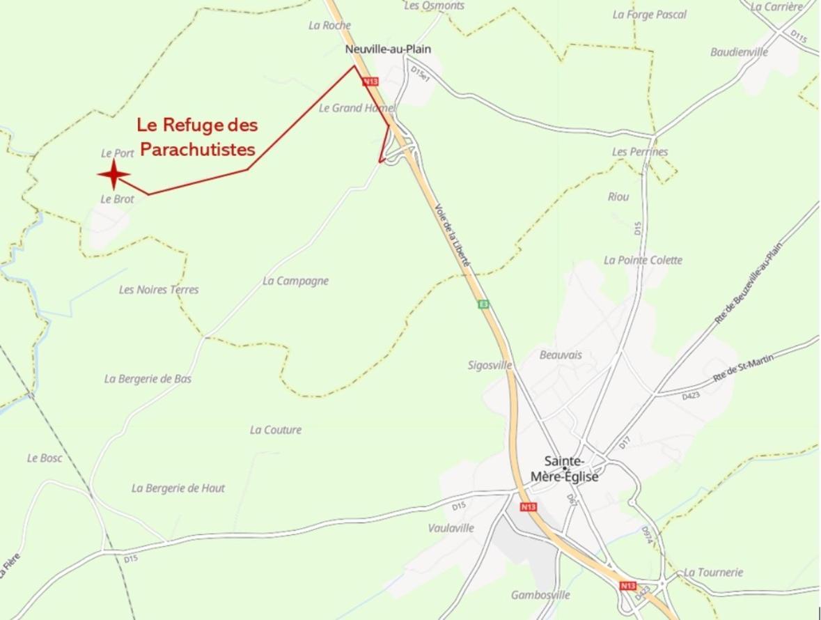 Chambre De Rose - Le Refuge Des Parachutistes - En Bordure Du Marais Neuville-au-Plain Zewnętrze zdjęcie